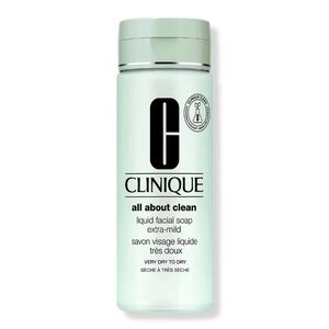CLINIQUE All About Clean Liquid Facial Soap EXTRA MILD Very Dry to Dry 6.7oz